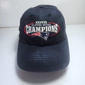 New England Patriots Super Bowl XXXVIII Champions Adjustable Hat Cap NFL Vintage